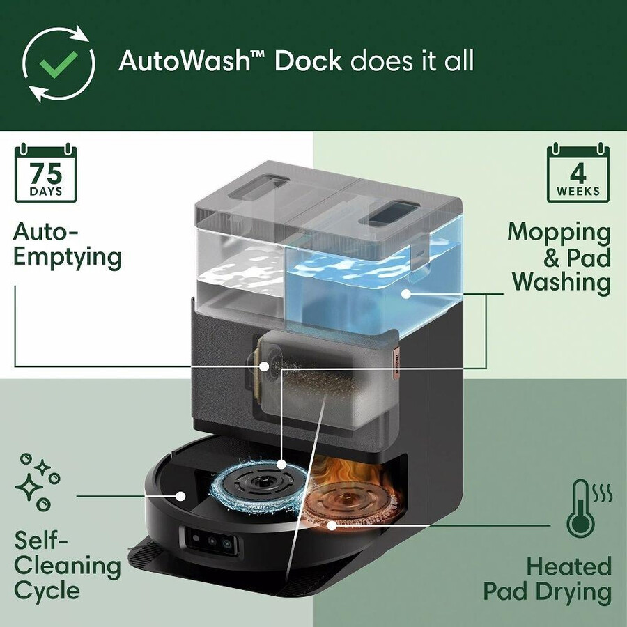 robot roomba plus 505 combo station daccueil autowash